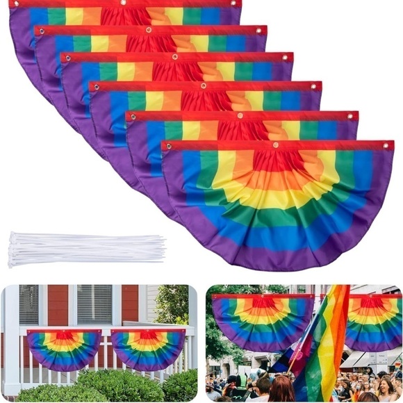 Rainbow Flags set of 6 New In Package - Picture 1 of 6